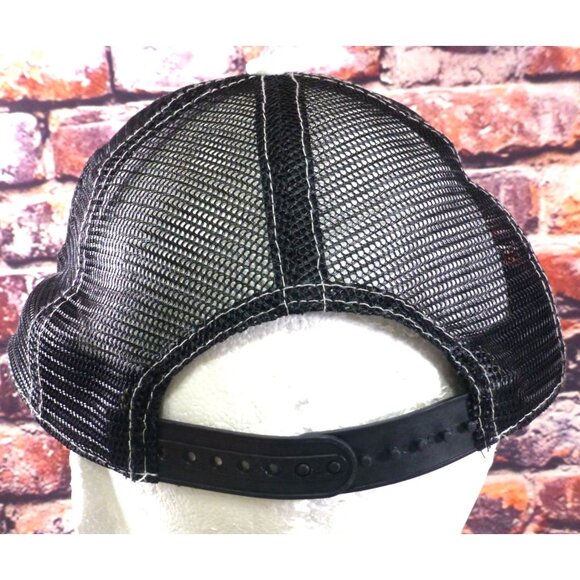 Jack Daniels Spell Out Black Mesh Trucker Hat With Adjustable Snapback - Picture 3 of 6